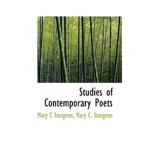Studies of Contemporary Poets Paperback, BiblioLife