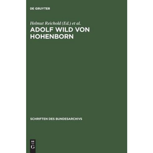 Adolf Wild Von Hohenborn Hardcover, Oldenbourg Wissenschaftsverlag