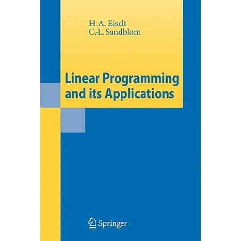 Linear Programming and Its Applications Paperback, Springer