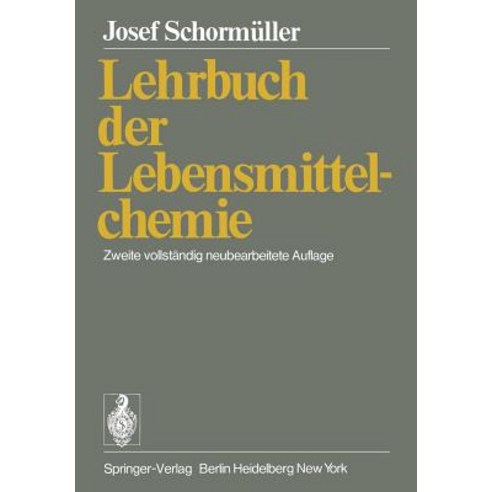 Lehrbuch Der Lebensmittelchemie Paperback, Springer