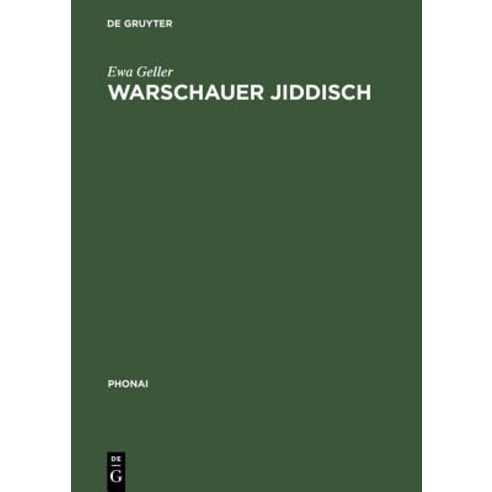 Warsaw Yiddish. Hardcover, de Gruyter