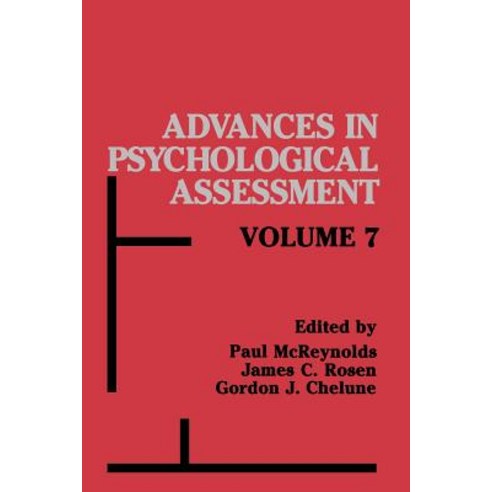 Advances in Psychological Assessment: Volume 7 Paperback, Springer