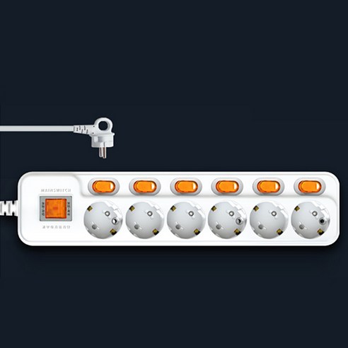 현대일렉트릭 절전 개별 멀티콘센트 멀티탭 1.5m 3m 5m 전선형, 1개, 5m