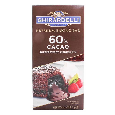 기라델리 프리미엄 베이킹 바 초콜릿, 1개, 60% Cacao Bittersweet, 113.5g