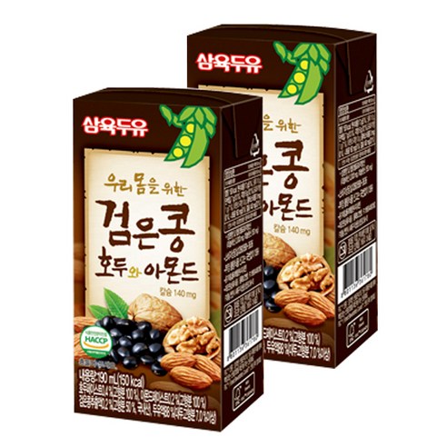 삼육두유 검은콩호두아몬드 두유, 190ml, 72개
