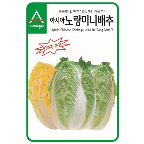 아시아종묘 배추씨앗 노랑미니배추 (1000립), 1개