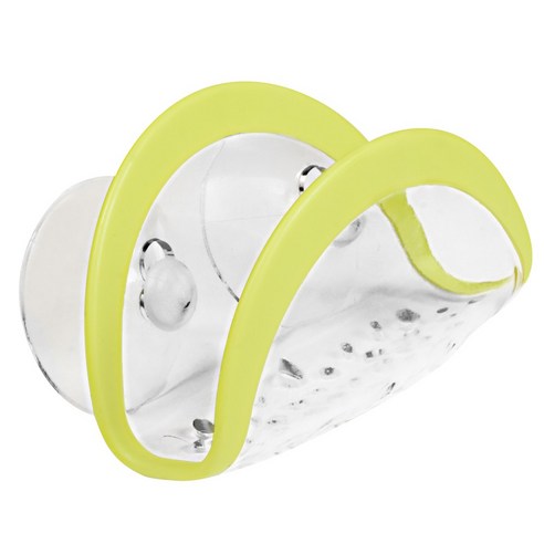 스펙트럼 코라 석션 싱크 수세미 걸이 길이 7.6 x 너비 11.4 x 깊이 5.7cm, Lime+Clear, 1개