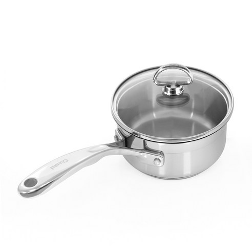 Chantal 유리 뚜껑 포함 소스팬, Silver, 946.4ml