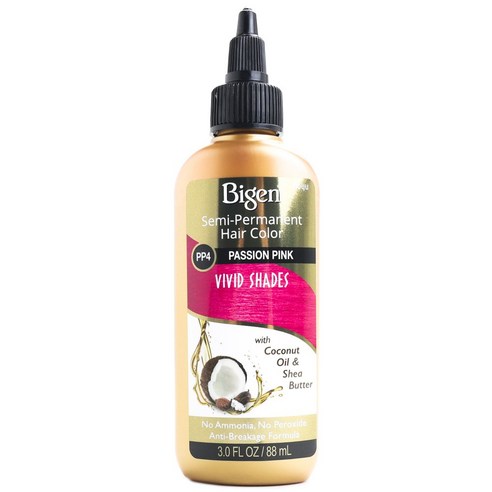 Bigen 세미-퍼머넌트 헤어 컬러 88ml, Pp4 Passion Pink, 1개