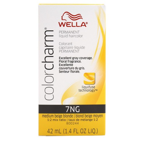 웰라 컬러참 퍼머넌트 리퀴드 헤어컬러 42ml, 7NG Medium Beige Blonde, 1개