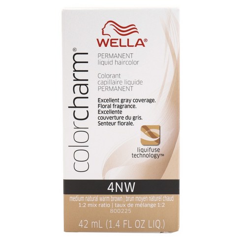 웰라 컬러참 퍼머넌트 리퀴드 헤어컬러 42ml, 4NW Natural Warm Brown, 1개
