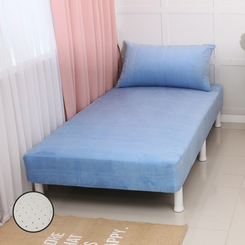 미코퍼니처 CL라텍스 단면 매트리스 침대, 블루