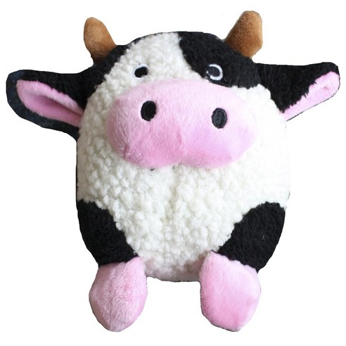 패치워크펫 애견 봉제장난감 17.8cm, Cow, 1개