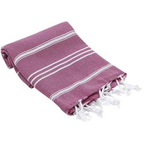 올리브앤린넨 보드룸 터키쉬 핸드 키친 타월 주방수건 102 x 61 x 0.26cm, Fuchsia, 1개