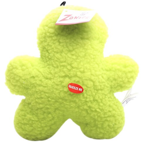재니스 임브로이더드 베르베르 보이 애견 봉제장난감, Green, 1개