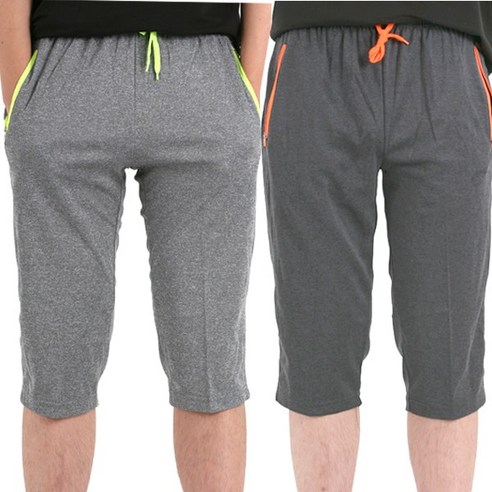 L-7XL 런닝맨 카치온 7부 트레이닝 반바지 시원한 운동복 츄리닝 밴딩 빅사이즈