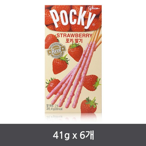 빼빼로  해태 포키 딸기, 41g, 6개