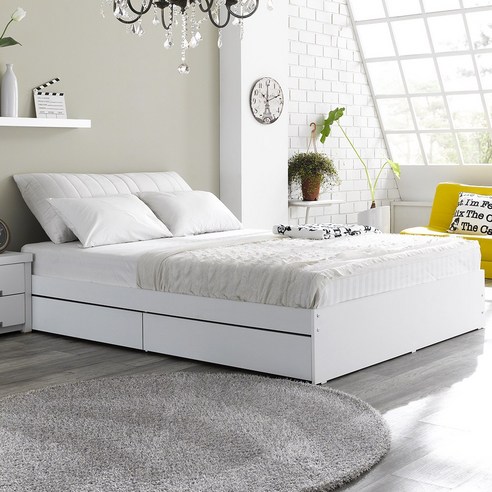 브라보가구 루카스 평상형 수납침대, 화이트 Best Top5