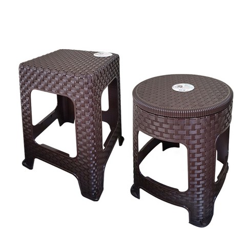 국산 라탄 사각 회전 의자, 라탄사각의자