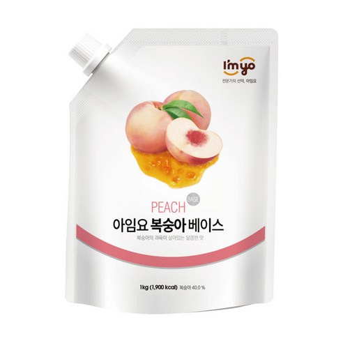 아임요 과일베이스 복숭아 1kg 2개세트, 2개