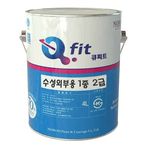 노루페인트 KSM6010 1종 2급 외부용 수성페인트 4L 무광, 레몬1, 1개