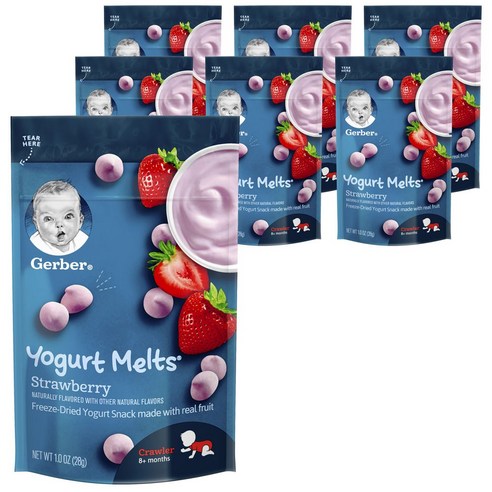 거버 멜츠 어린이 요거트볼 28g, 딸기(Strawberry), 7개입