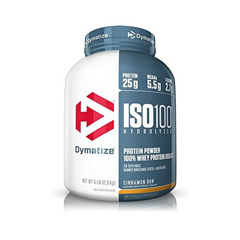 다이마타이즈 ISO 100 웨이 프로틴 파우더 단백질 보충제, 2.3kg, 1개, 시나몬 번(Cinnamon Bun)