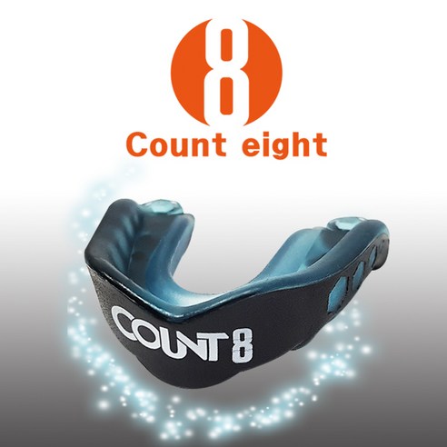 COUNT8 카운트8 마우스가드 CE-8702 마우스피스 복싱 킥복싱 보호용품, 보라투명