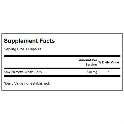 스완슨 쏘팔메토 540mg 캡슐, 250정, 1개