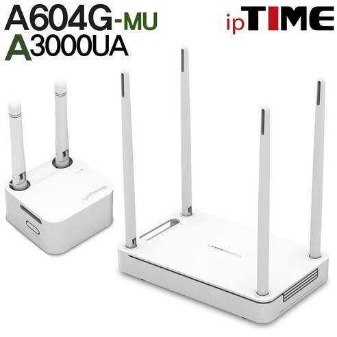 ipTIME 유무선공유기 A604G-MU, A604G-MU + A3000UA (무선랜카드패키지)