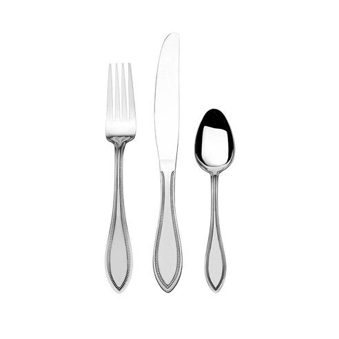 인터네셔널 양식커트러리 3종 세트 6개입, American Bead, Dinner Fork + Dinner Knife + Teaspoon