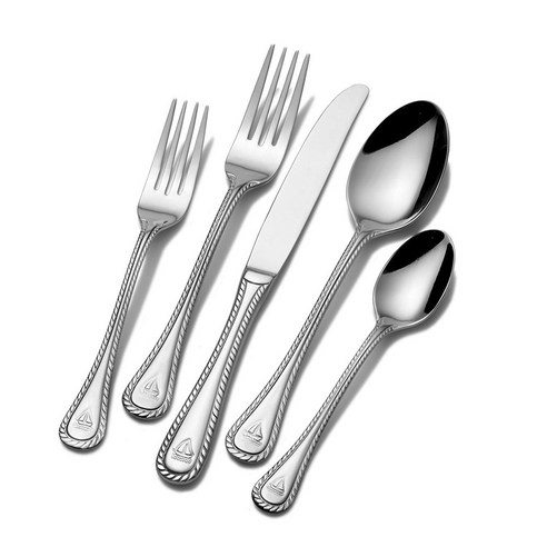 타올 에브리데이 양식커트러리 5종 세트 4개입, Nautical, Dinner Fork + Salad Fork + Dinner Knife + Dinner Spoon + Teaspoon