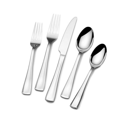 인터네셔널 스테인리스 스틸 양식커트러리 5종 세트 4개입, Courtney, Dinner Fork + Salad Fork + Dinner Knife + Dinner Spoon + Teaspoon