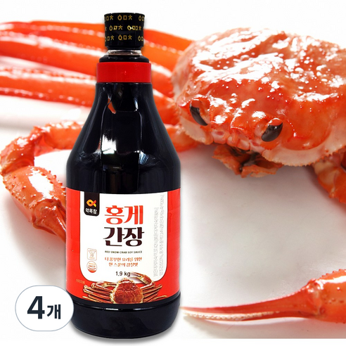 약목참 홍게간장 맛간장 맛장 만능, 4개, 1.9kg