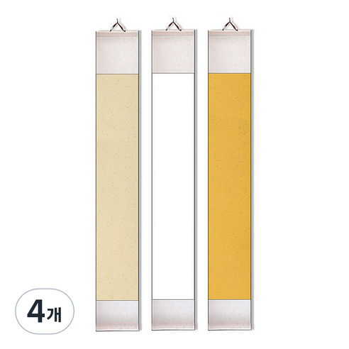모지랑이글씨 고급 롱 미니족자 폭15cmX길이105cm 골드, 화이트, 4개