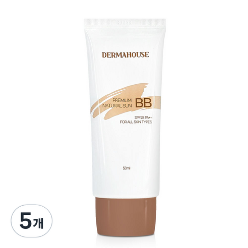 더마하우스 프리미엄 내츄럴 썬비비 50ml/자외선차단 피부보정 자연스러운 연출, 50ml, 5개