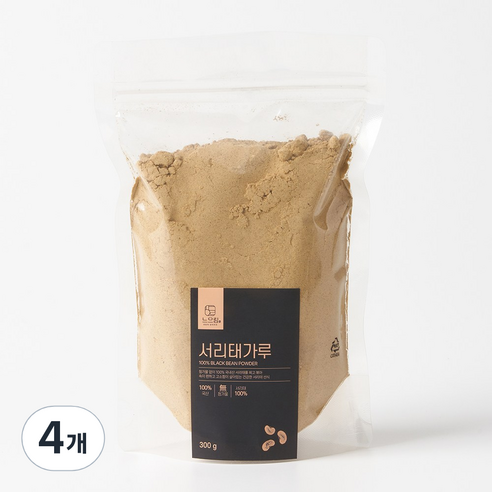 느으림 천천히 두번 볶은 국산 서리태가루, 4개, 500g