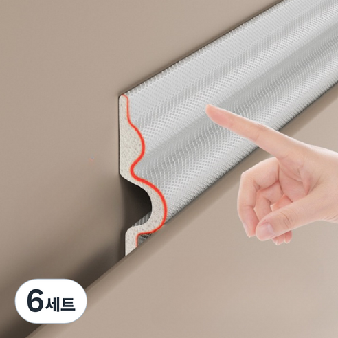 엄빠의선택 현관문 문풍지 창틀 바람막이 샷시 문틈막이 틈새막이 창문 방풍지 2M, 6세트