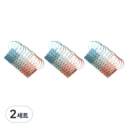 가려거든 안떨어지는 걸이형 빨래집게, 3색 36개, 2세트