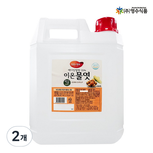 물엿 대용량 업소용 가정용 식당용, 10kg, 2개