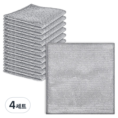 아케이바이 노스크래치 찌든때 수세미, 4세트, 10개입