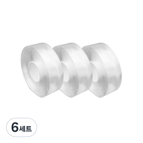 SGS인증 초강력 실리콘 나노 양면테이프 아크릴 폼 방수 겔 30mm3m, 6세트