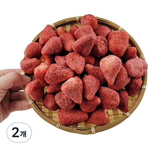 [주5일] 보존료 화학첨가물 제로 동결건조 딸기, 2개, 300g