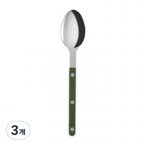 사브르 비스트로 샤이니 식기 커트러리 디너스푼, 다크그린, 3개
