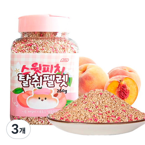 기화 스윗피치 탈취펠렛 복숭아향베딩 천연탈취제, 3개, 250g