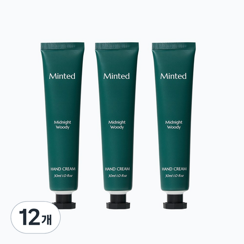 [민티드] 리얼 모이스쳐 핸드크림 3개 (30ml x 3), 12개, 30ml