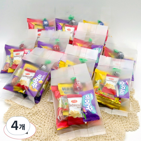 제이아트 심플간식 답례품, 4개, 심플간식12봉