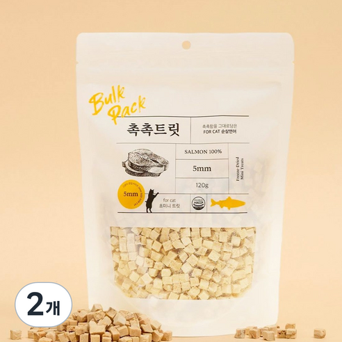 촉촉트릿 초미니트릿 고양이 동결건조 간식, 연어, 120g, 2개