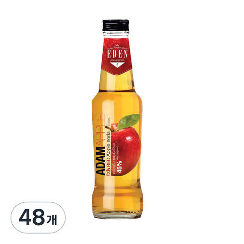 에덴 아담 홍사과 스파클링, 48개, 275ml