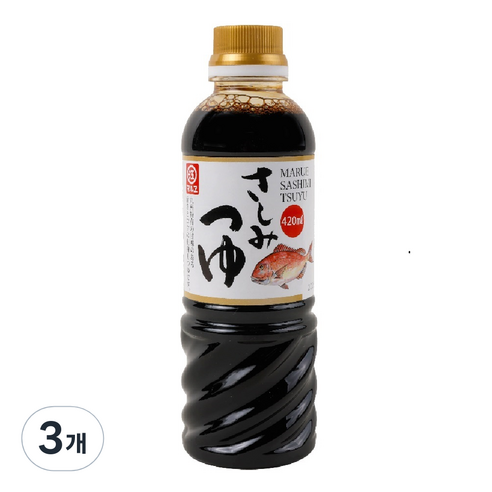 마루에 규슈 단맛 사시미 간장 회간장, 3개, 420ml